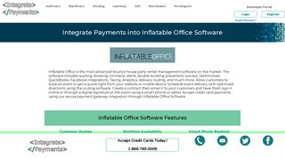 Accept Credit Cards using Inflatable Office Software