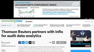Thomson Reuters partners with Inflo for audit data analytics ...
