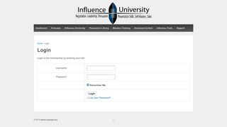 Login | Influence University