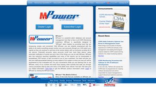 MPower™ and MPower Me™ Alarm Dealer Access - COPS Monitoring