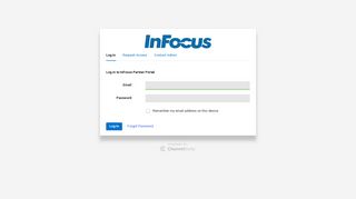InFocus Partner Portal: Log In