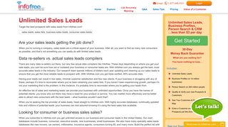 Sales Leads from Infofree.com | Improve Productivity & Grow Your Sales