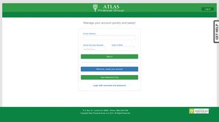 Personal Info Log In - Atlas Mobile Statements