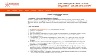 FAQs - Home Health Agency Analytics