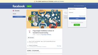 Fagutvalget InfoMedia inviterer til hackathon/sosial koding - Facebook