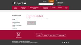 Bruyère - InfoNet Login Instructions