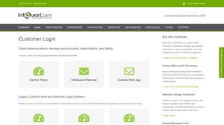 Customer Login and Account Management - InfoQuest.com