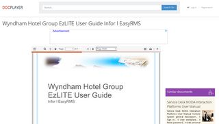 Wyndham Hotel Group EzLITE User Guide Infor l EasyRMS - PDF