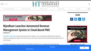 Wyndham Launches Automated Revenue Management System in ...