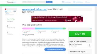 Access Owa Emea1 Infor Com Infor Webmail Has Moved