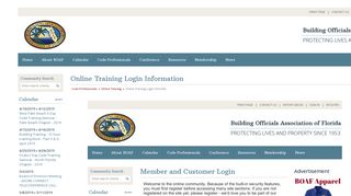 Online Training Login Information - Building Officials Association of ...