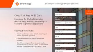 Sign up for your free Cloud Trial now | Informatica Canada
