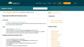 JumpCloud | Single Sign On (SSO) with Informatica Cl...