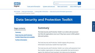 Data Security and Protection Toolkit - NHS Digital