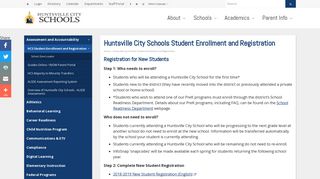 Huntsville City Schools Student Enrollment and Registration ...
