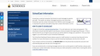 SchoolCast Information | Huntsville City Schools