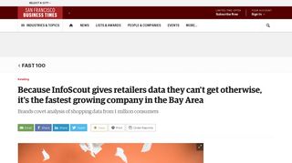 Because InfoScout gives retailers data they can't get otherwise, it's the ...
