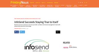 InfoSend Succeeds Staying True to Itself - Printing News