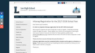 Infosnap Registration for the 2017-2018 School Year - Huntsville City ...