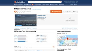 Infotracer Reviews - 34 Reviews of Infotracer.com | Sitejabber
