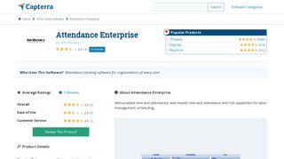 Attendance Enterprise Reviews and Pricing - 2019 - Capterra
