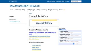 Launch InfoView - Data Management