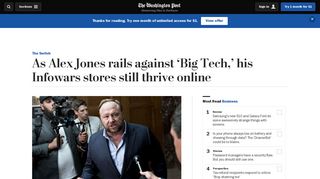 As Alex Jones rails against 'Big Tech,' his Infowars stores still thrive ...