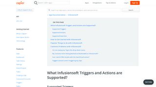 Infusionsoft - Integration Help & Support | Zapier