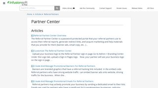 Partner Center | Infusionsoft Pro