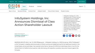 InfuSystem Holdings, Inc. Announces Dismissal of Class Action ...