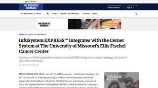 InfuSystem EXPRESS™ Integrates with the Cerner System at The ...