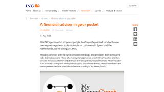 A financial advisor in your pocket | ING