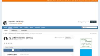 Ing DiBa free online banking - Page 2 - Finance - Toytown Germany