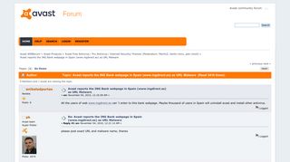 Avast reports the ING Bank webpage in Spain (www.ingdirect.es) as ...