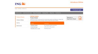 ING Australia - Introducer Online - Home Loans - Product Sheets
