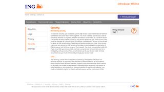 ING Australia - Introducer Online - Security