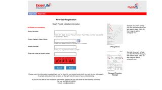 Register now! - Exide Life Insurance - Customer Portal
