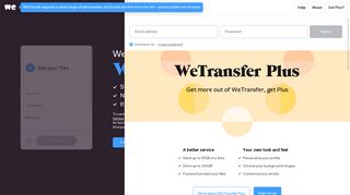 Sign in | WeTransfer Plus