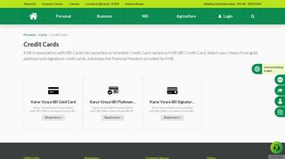 KVB - SBI Credit Cards - Karur Vysya Bank