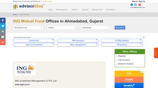 ING Mutual Fund Ahmedabad office, Mutual Fund companies in India ...