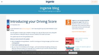 Introducing your Driving Score - ingenie® - ingenie®