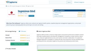 Ingenious Med Reviews and Pricing - 2019 - Capterra