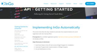 API-Getting Started — InGo
