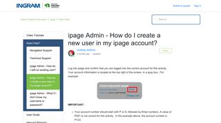 ipage Admin - Ingram Publisher Education