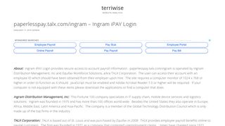 paperlesspay.talx.com/ingram – Ingram iPAY Login - terriwise