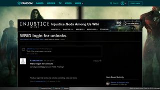 WBID login for unlocks | Injustice:Gods Among Us Wiki | FANDOM ...