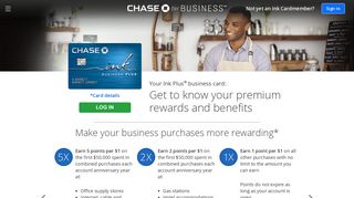 Chase Ink Plus Business Credit Card Rewards | Chase.com