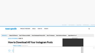 How to Download All Your Instagram Posts - Tom's Guide
