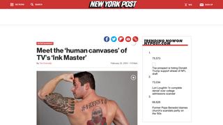 Meet the 'human canvases' of TV's 'Ink Master' - New York Post