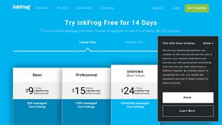 Try inkFrog Free for 14 Days. No CC Required.